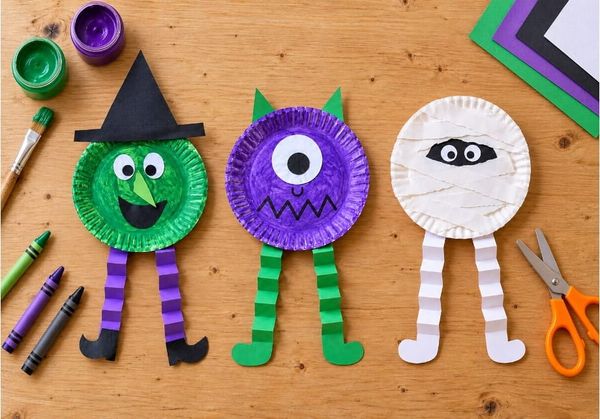 Easy Halloween Paper Plate Crafts for Kids to Make