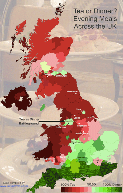Tea or Dinner map