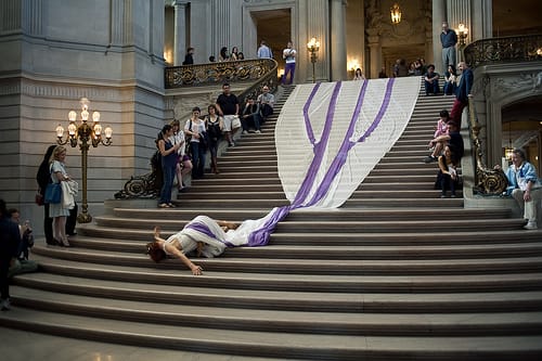 marble steps are pretty slippery