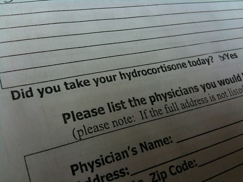 First question: did you take your hydrocortisone today?