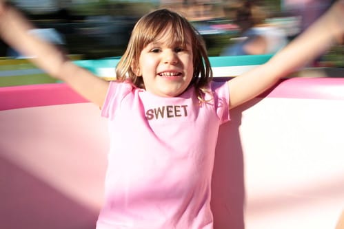 Fiona enjoying the teacups