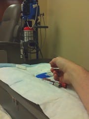 Oh joy. Four more hours of blood testing, plus nausea!