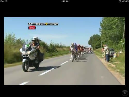 Versus TdF iPhone app on the iPad