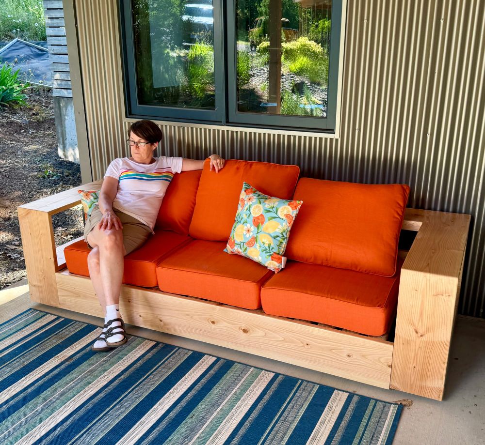 Building a modern outdoor sofa