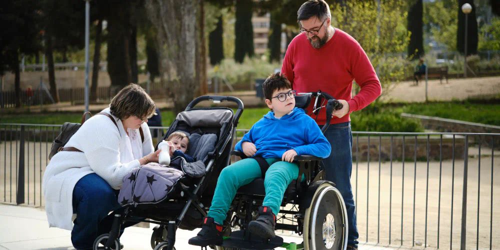 Wheelchairs and strollers both have wheels and thus require the same infrastructure / Pexels