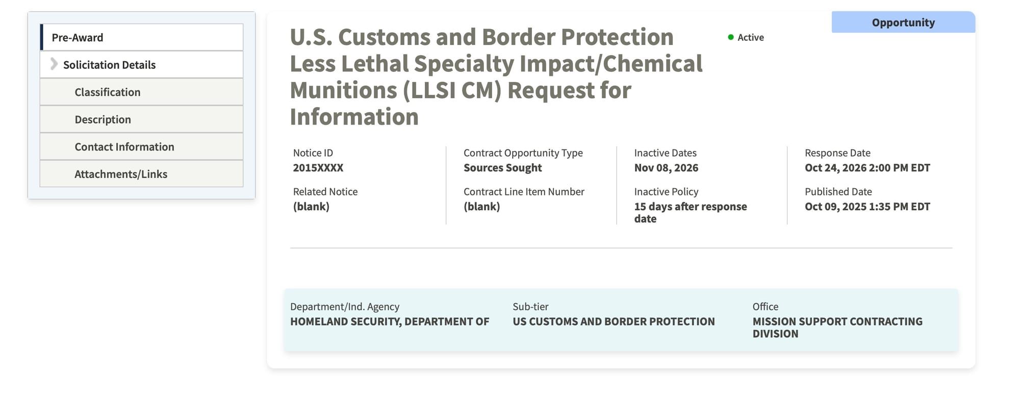 The weapons DHS is asking for that will be used against Americans.