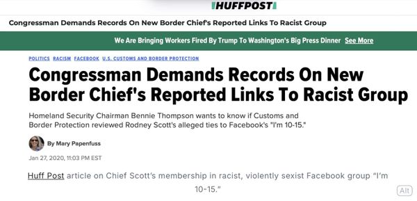 Yep, that secret Border Patrol FB group is typical agent behavior.