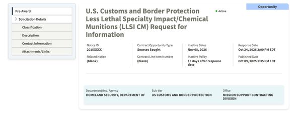 The weapons DHS is asking for that will be used against Americans.
