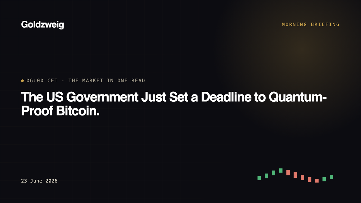 The US Government Just Set a Deadline to Quantum-Proof Bitcoin.