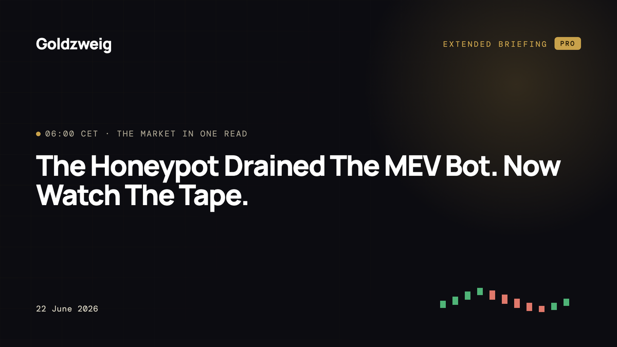 The Honeypot Drained The MEV Bot. Now Watch The Tape.