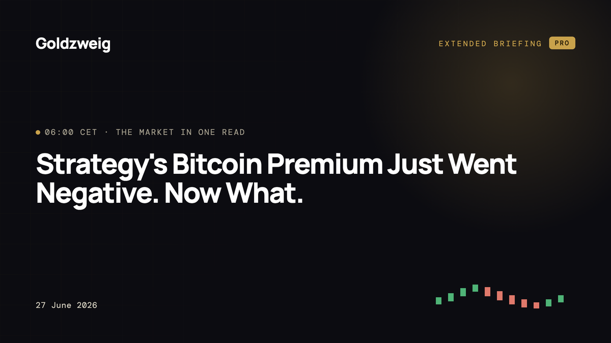 Strategy's Bitcoin Premium Just Went Negative. Now What.
