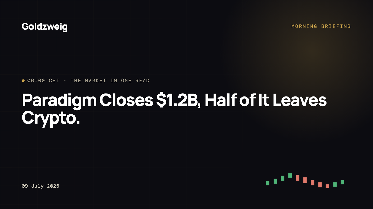 Paradigm Closes $1.2B, Half of It Leaves Crypto.