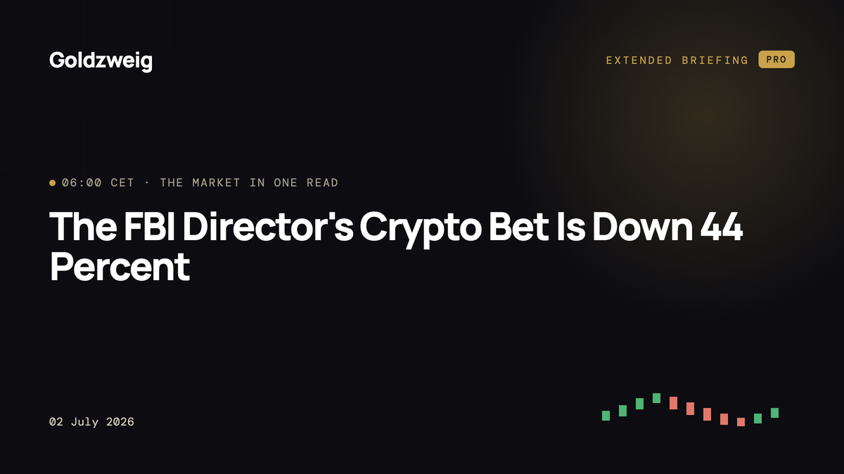 The FBI Director's Crypto Bet Is Down 44 Percent