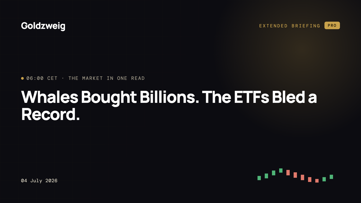 Whales Bought Billions. The ETFs Bled a Record.