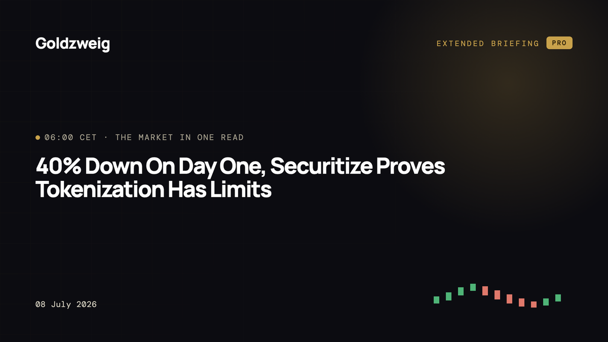 40% Down On Day One, Securitize Proves Tokenization Has Limits