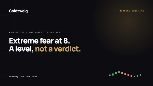 Extreme Fear at 8. Read That as a Level, Not a Verdict.