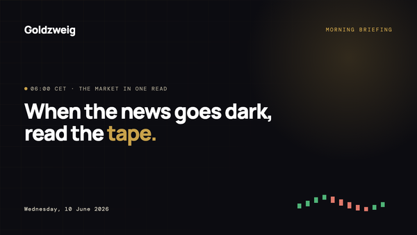 When the News Goes Dark, Read the Tape
