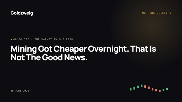 Mining Got Cheaper Overnight. That Is Not The Good News.