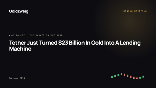 Tether Just Turned $23 Billion In Gold Into A Lending Machine