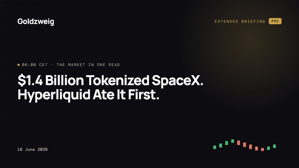 $1.4 Billion Tokenized SpaceX. Hyperliquid Ate It First.