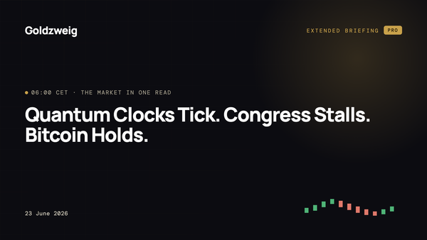 Quantum Clocks Tick. Congress Stalls. Bitcoin Holds.