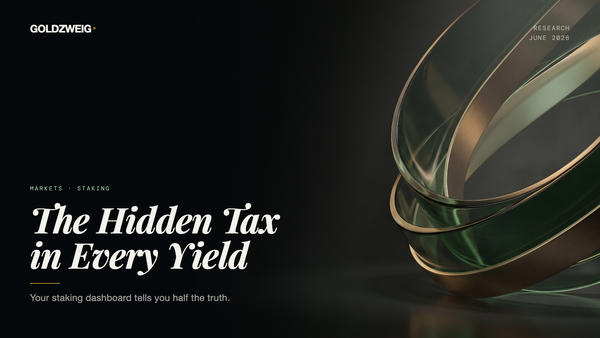 The Hidden Tax in Every Staking Yield Nobody Prices In