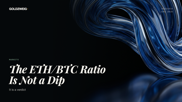 The ETH/BTC Ratio Is Not a Dip. It Is a Verdict.