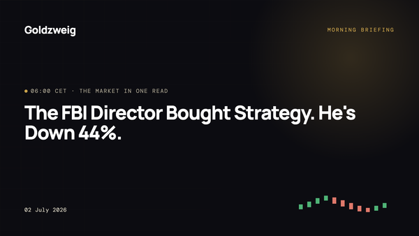 The FBI Director Bought Strategy. He's Down 44%.