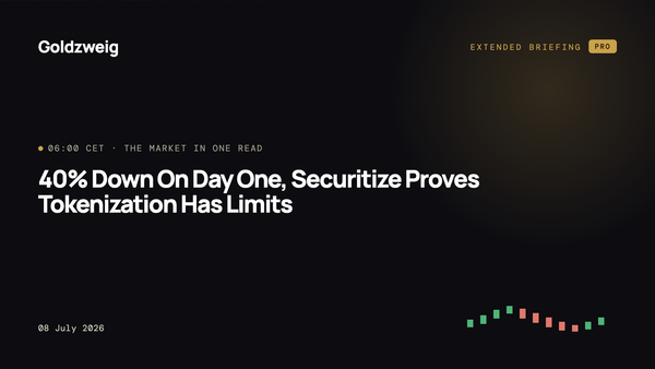 40% Down On Day One, Securitize Proves Tokenization Has Limits