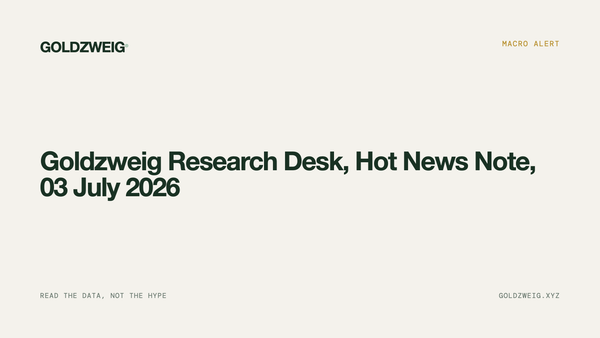 Goldzweig Research Desk, Hot News Note, 03 July 2026