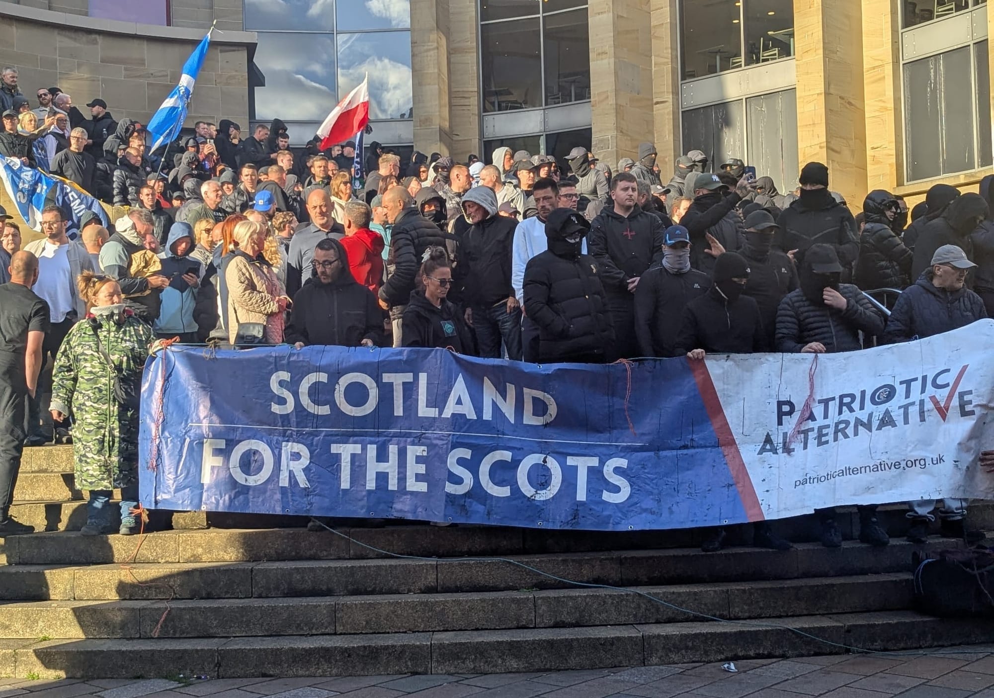 Neo-Nazi flags over St Enoch Square: how Tuesday’s protest took Glasgow by surprise