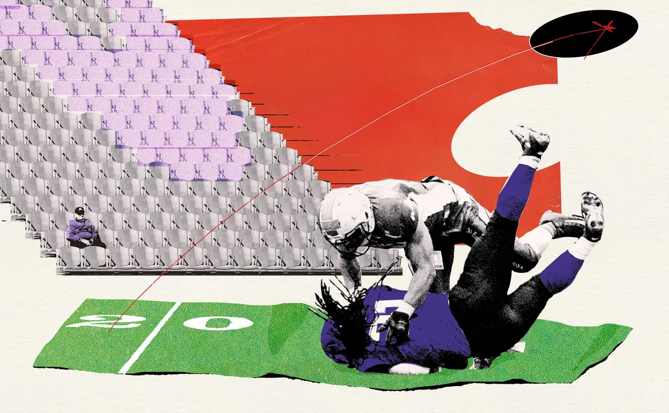 Touchdown and out with the Glasgow Tartans