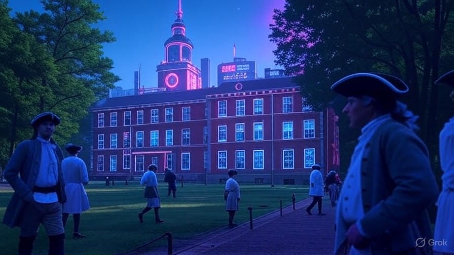 Independence Hall - Where ordinary people gathered in an ordinary-looking room to create something extraordinary. Jack and Kathy joined the holiday crowds discovering the birthplace of American democracy on their perfect summer weekend.