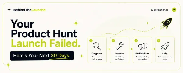 Your Product Hunt Launch Failed: A 30-Day Recovery Plan