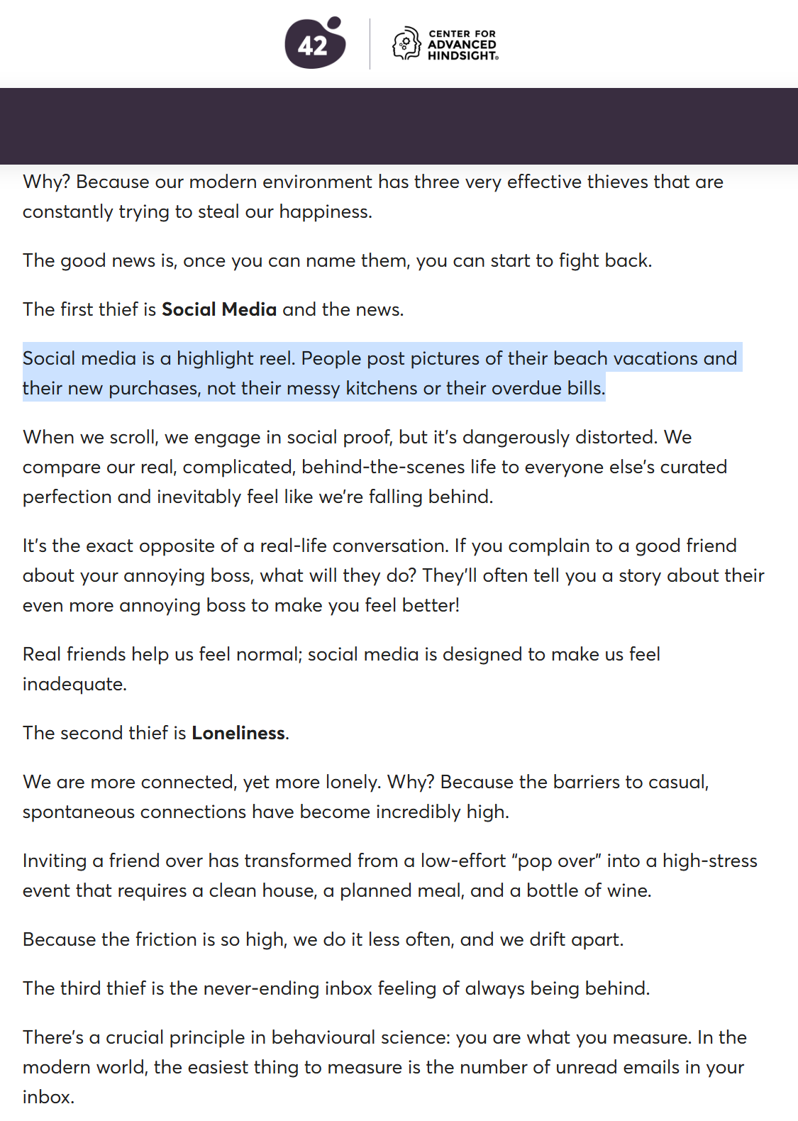 The page on 42 Courses Course that inspired this article