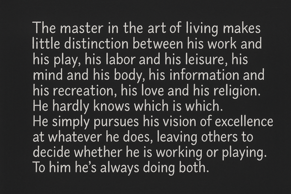 Master the art of living