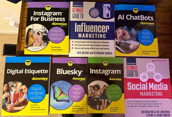 Seven of Eric's most recent social media books.