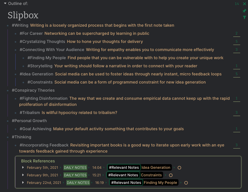 Slipbox Inline-Block References