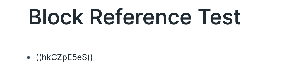 Block Reference Block ID