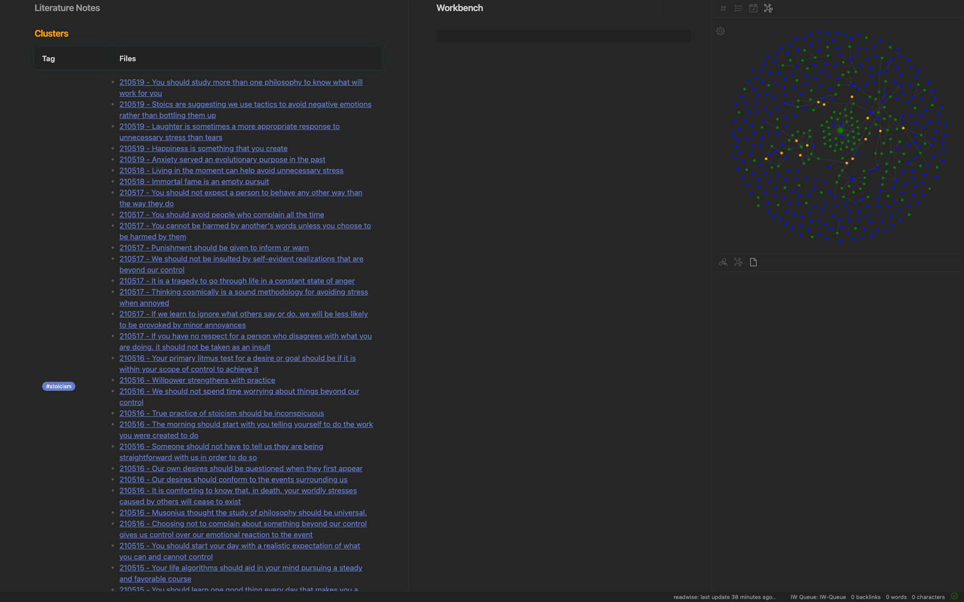Permanent Note Creation Blank Workbench