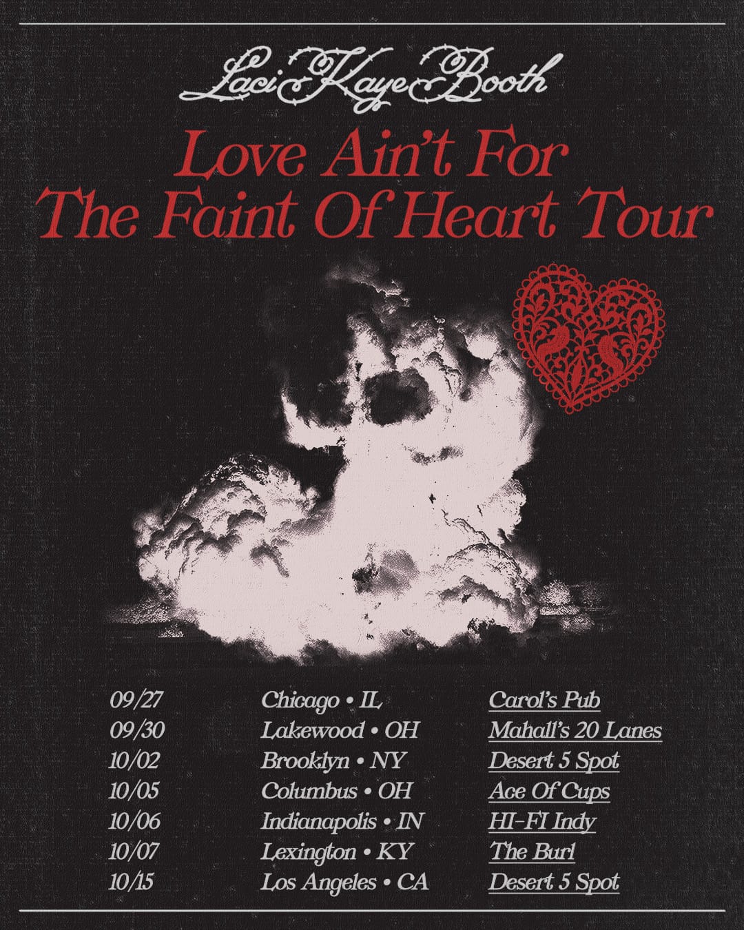 LACI KAYE BOOTH ANNOUNCES LOVE AIN’T FOR THE FAINT OF HEART HEADLINE TOUR