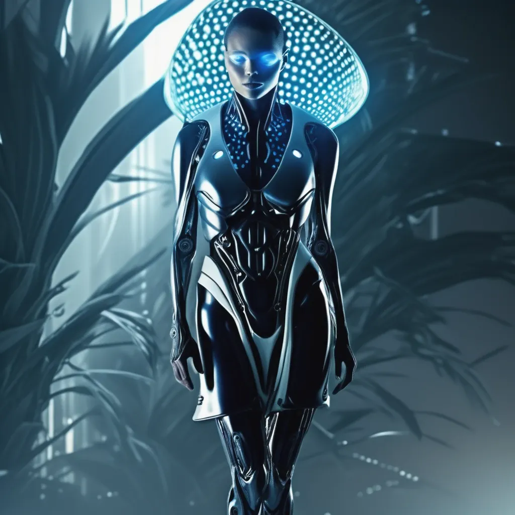 Think Diffusion Stable Diffusion ComfyUI Workflows ControlNet Depth example cyborg lady