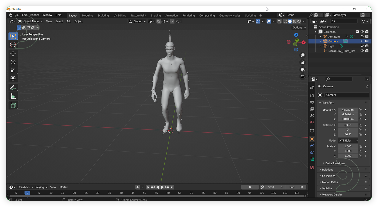 ThinkDiffusion StableDiffusion ComfyUI img2img hypersd blender comfyui shows ideal perspective view of character that will be used in this workflow