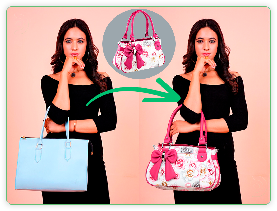 1 Flux Inpainting Reference Image: Women's Floral Bag