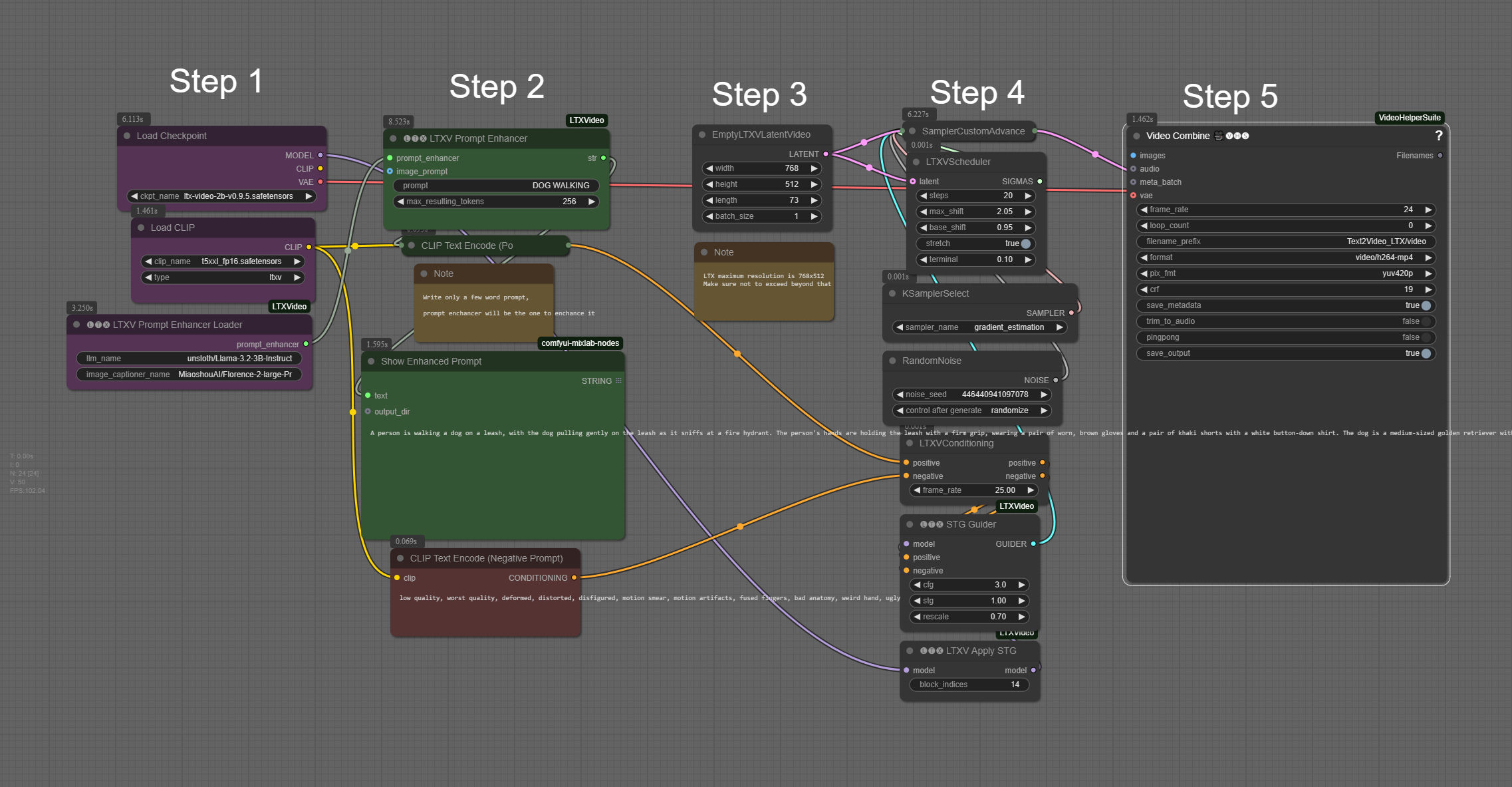 Download LTX Text2Video workflow