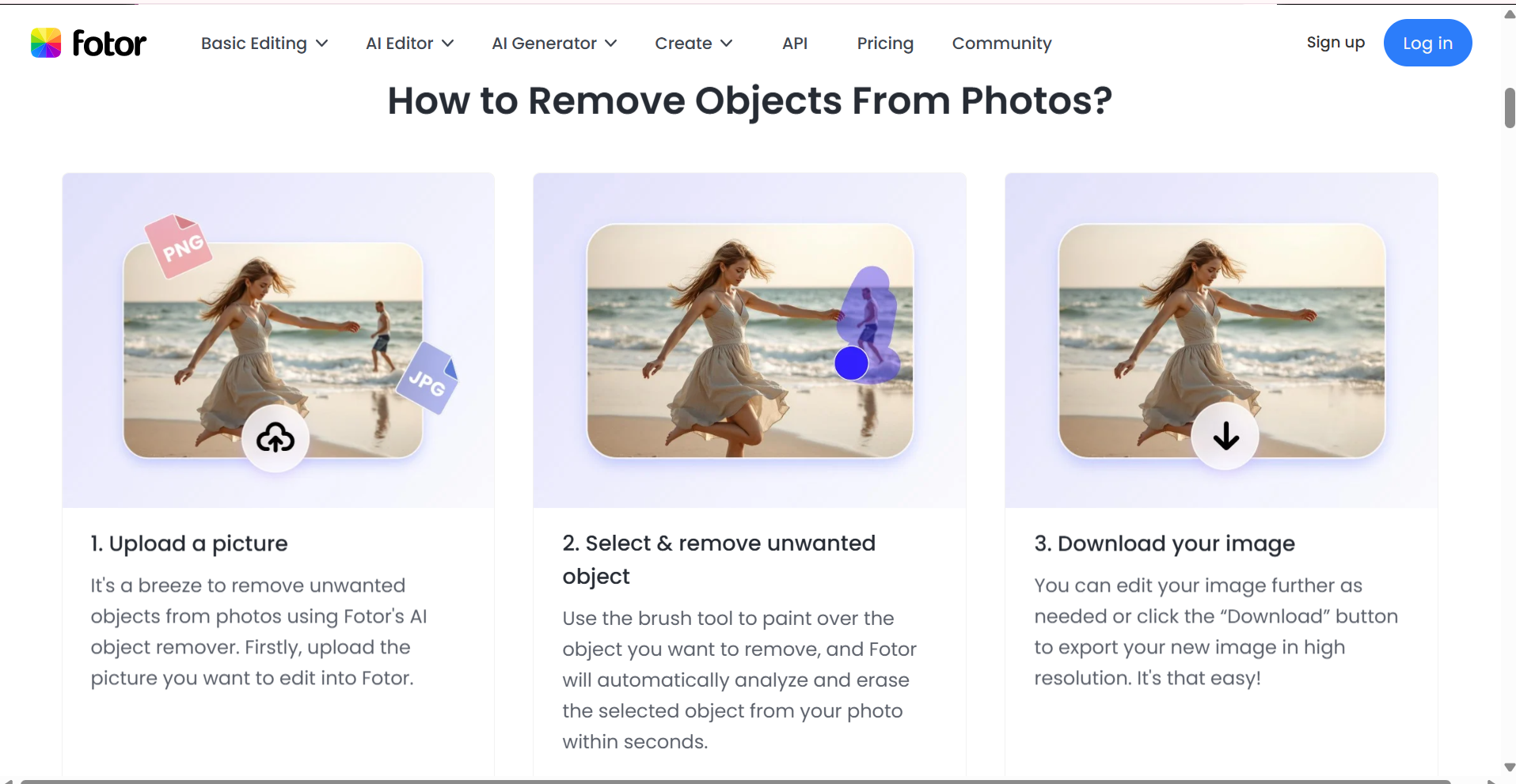 Fotor AI Object Remover