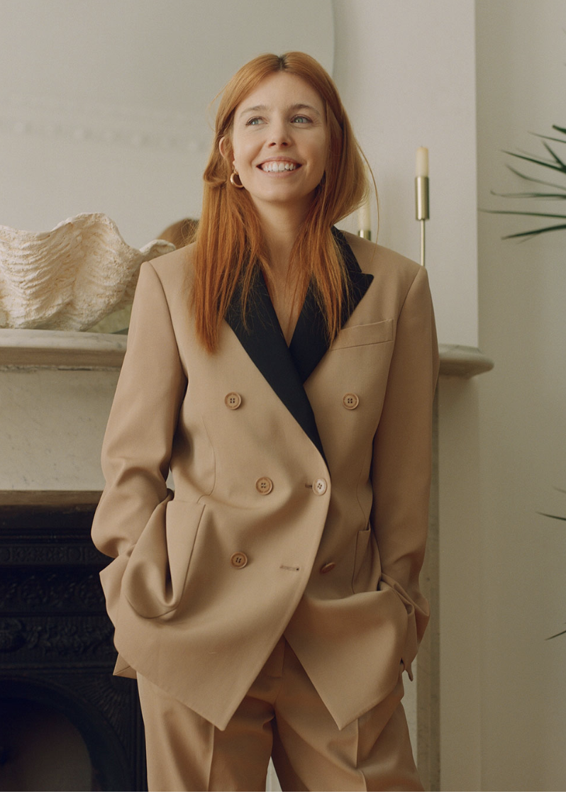 Stacey Dooley wearing rented Stella McCartney suit
