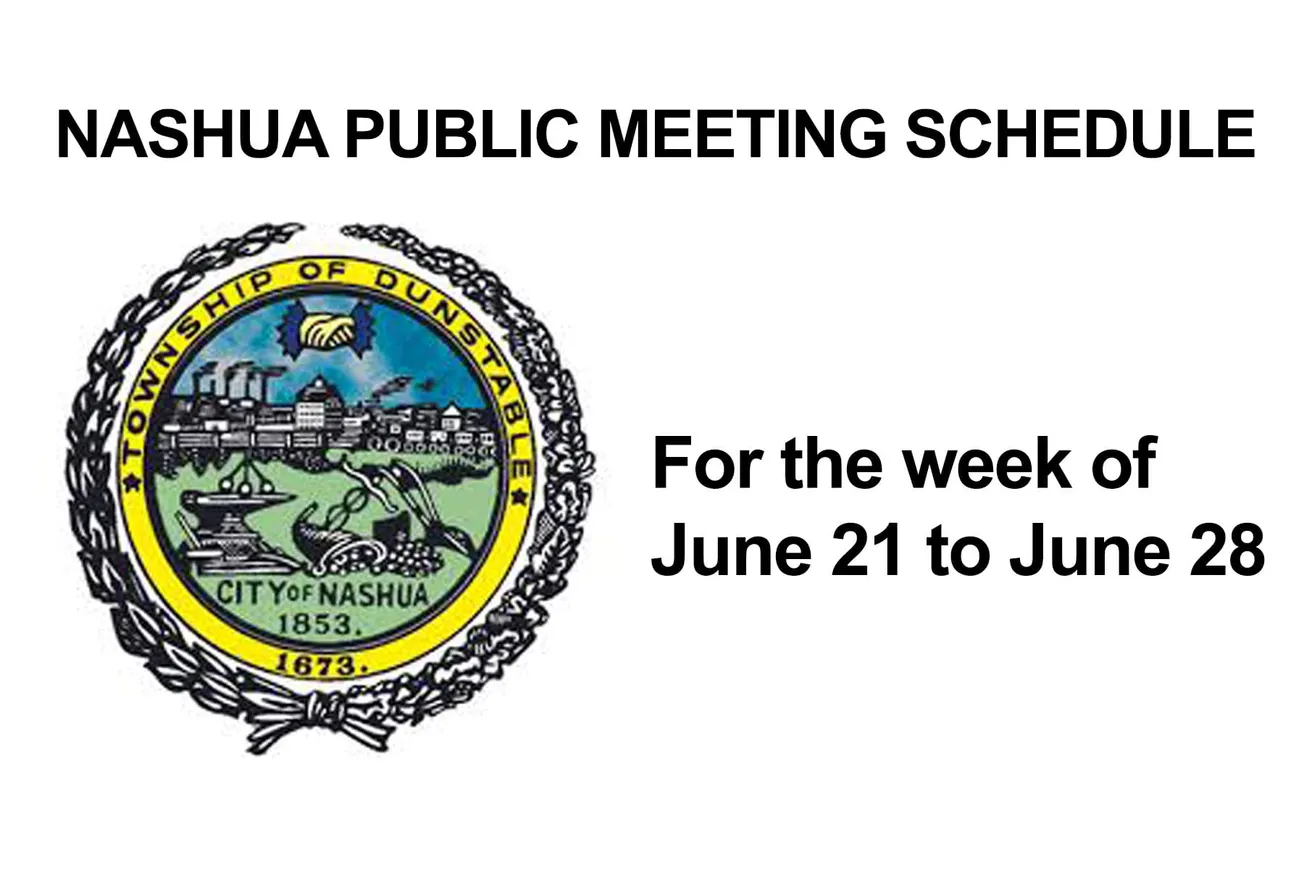 City of Nashua public meetings-June 21 through June 28