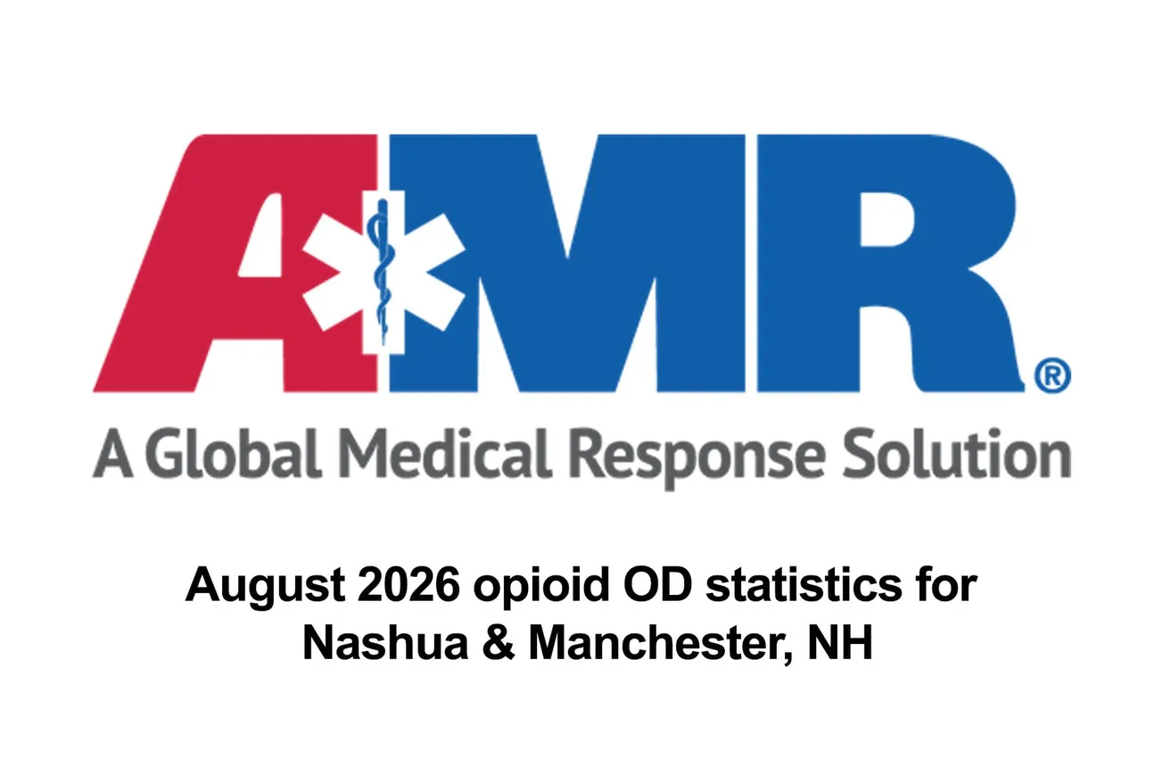 AMR's August report: Nashua and Manchester trending to end 2026 with the lowest number of suspected opioid ODs since 2015