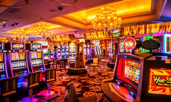 a flashy casino full of slot machines and other implements of jackpottery.